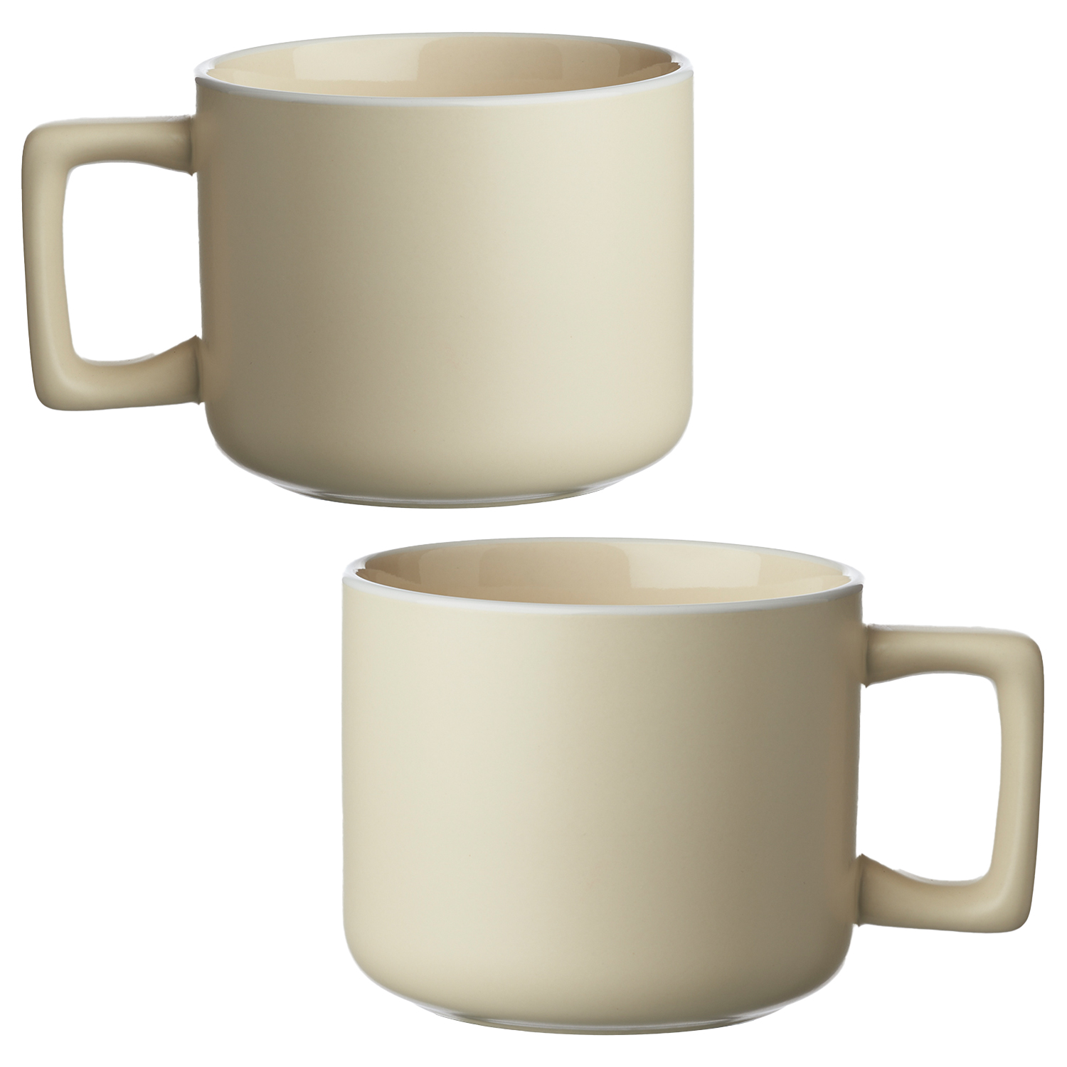 Stylish White Rim Ceramic Mug, 11 oz. 4