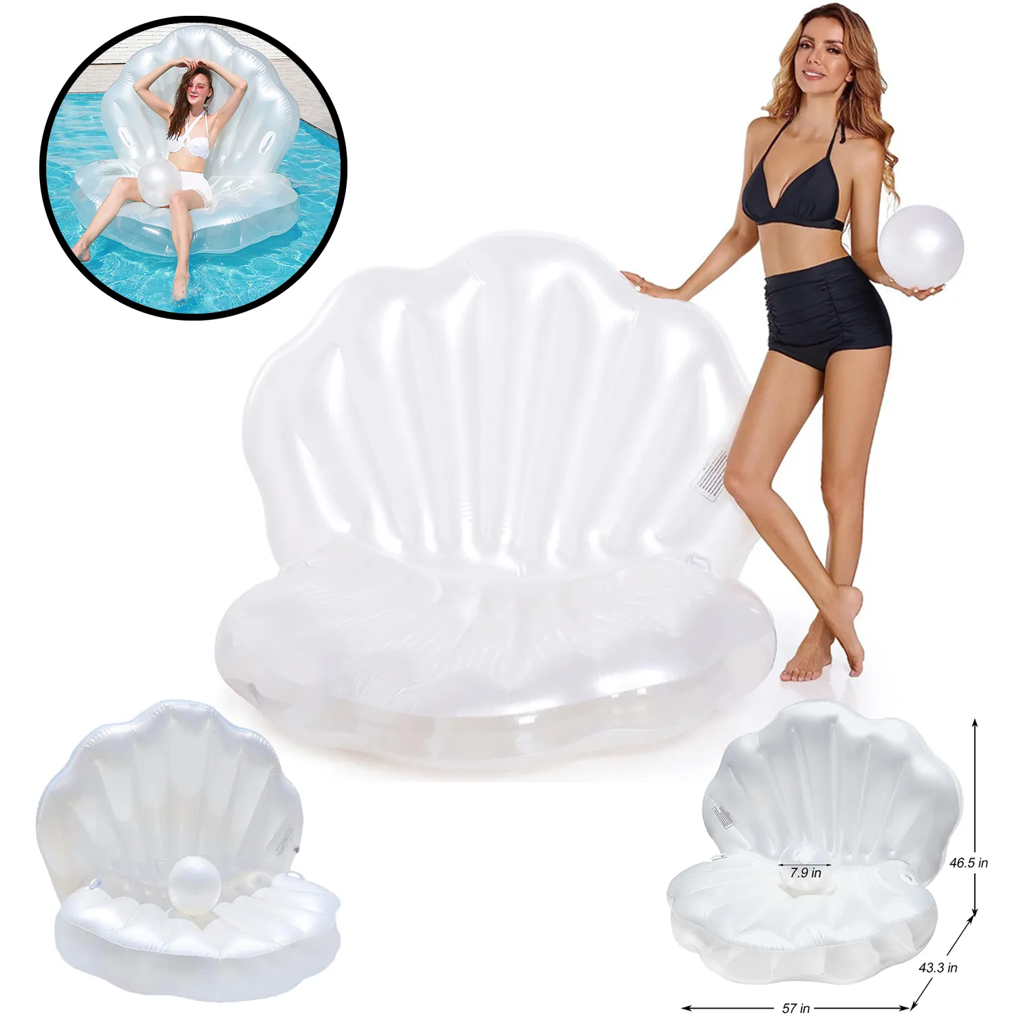 Shell Inflatable Floating Raft 3