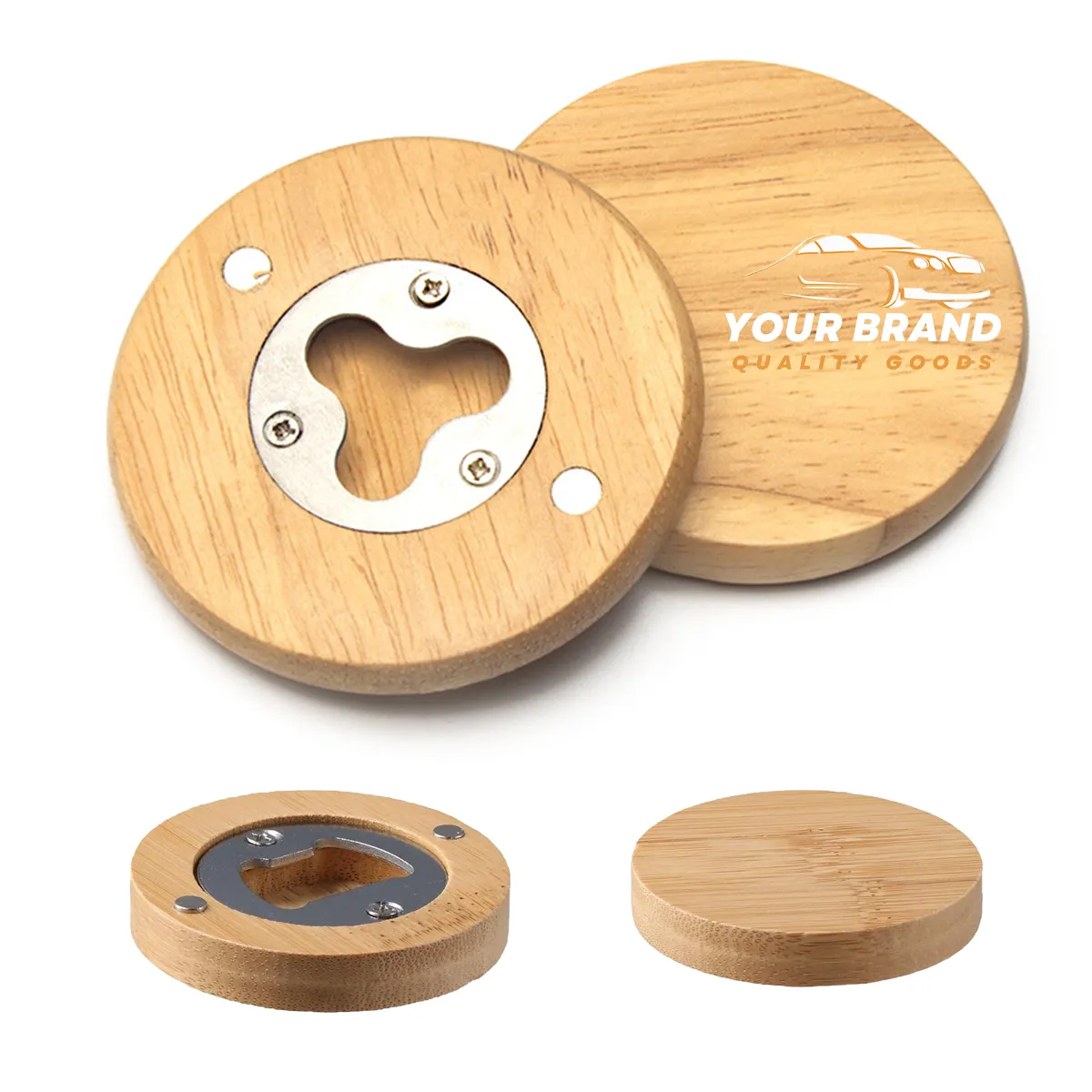 Versatile Convenient Stylish Magnet Bamboo Bottle Opener 2