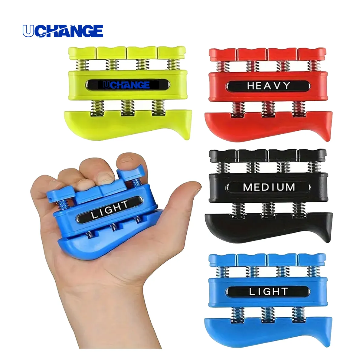 5 Finger Adjustable Hand Grip Exerciser With Springs 2