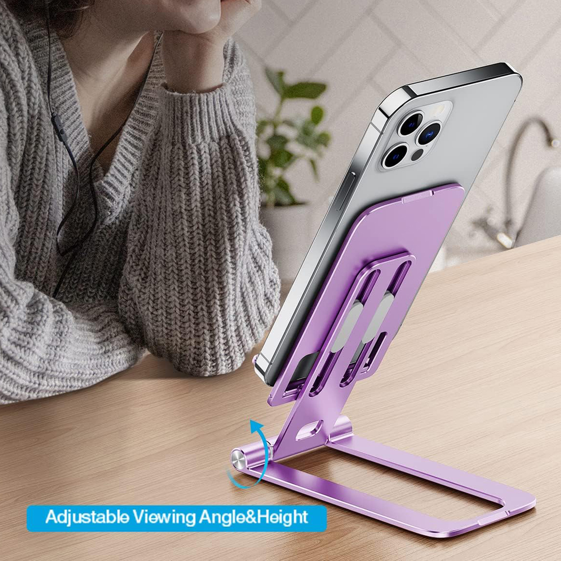 Foldable Adjustable Aluminum Phone Stand 2