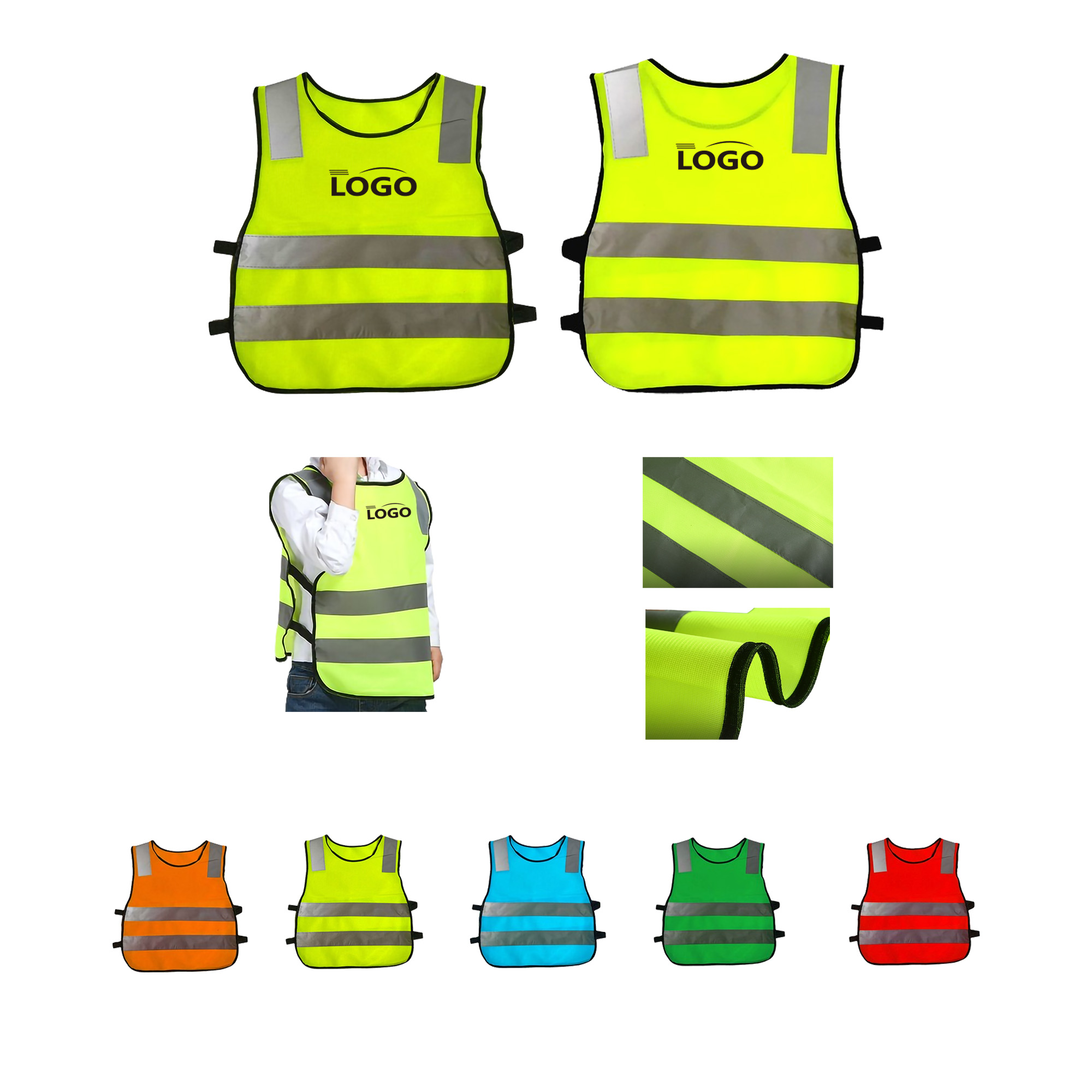 High Visability Kids Reflective Safety Vest MOQ50 2