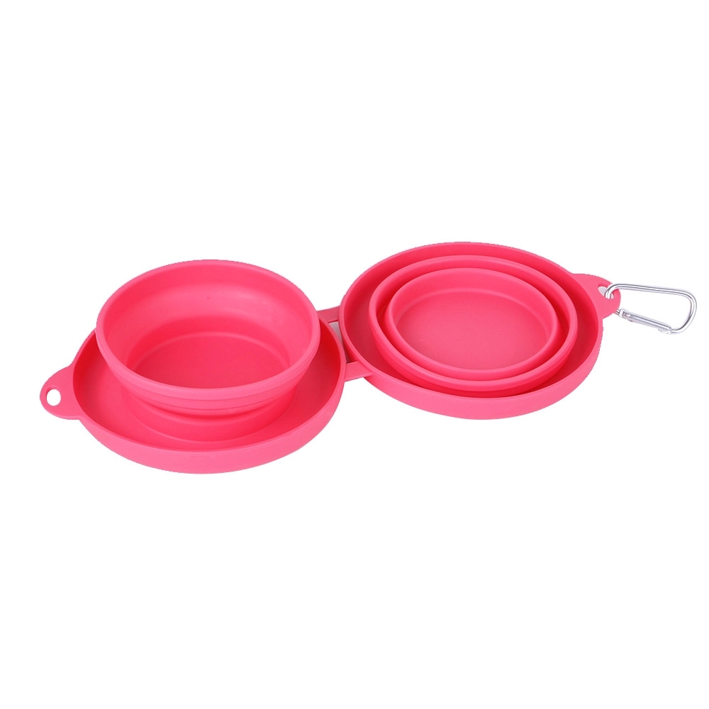Custom Collapsible Silicone Dog Double Bowl 3