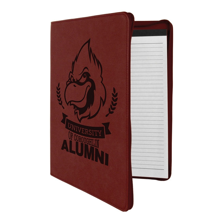 9" x 12" Leatherette Rose Portfolio with Zipper 11