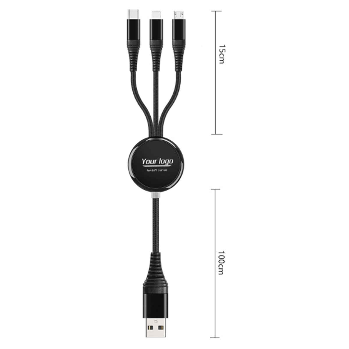 Illuminated Logo 3 in 1 Charging Cable 4