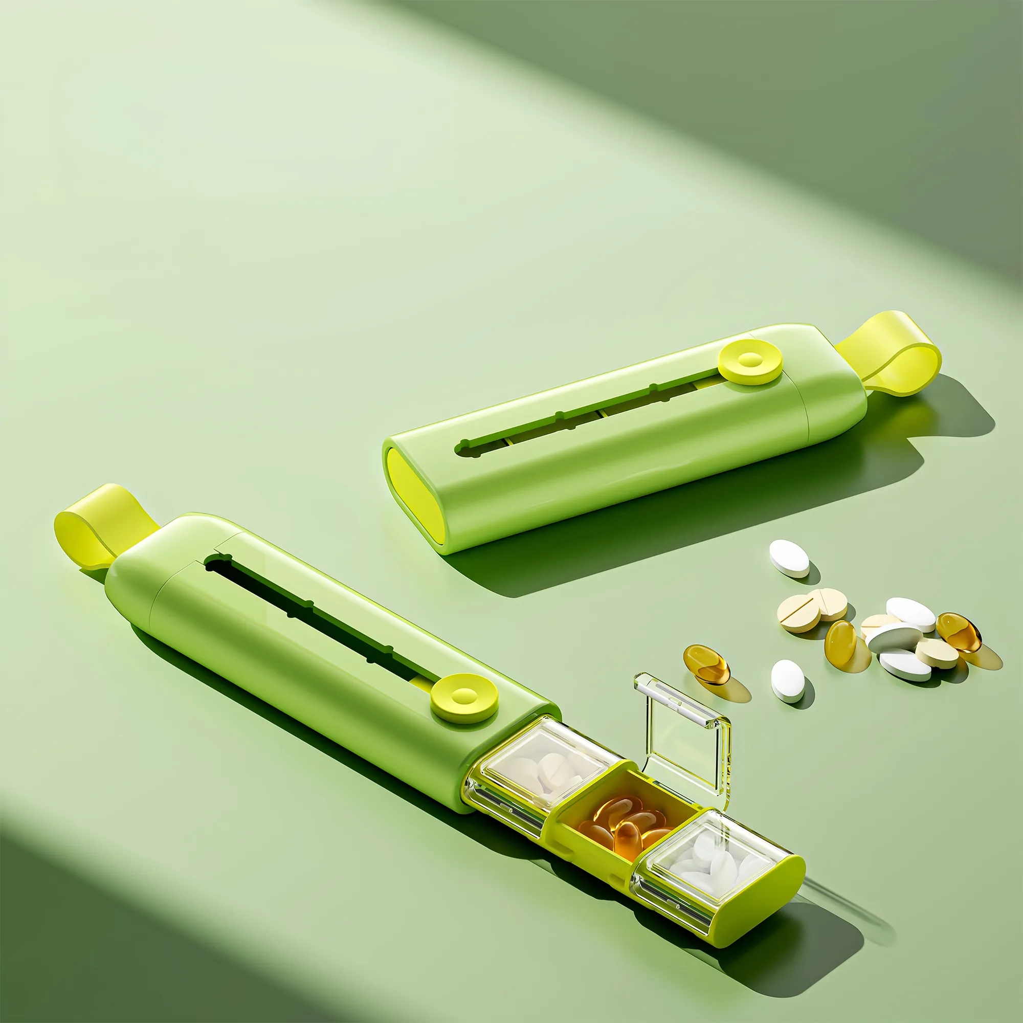 ABS Portable Pill Organizer With Sliding Lid 6