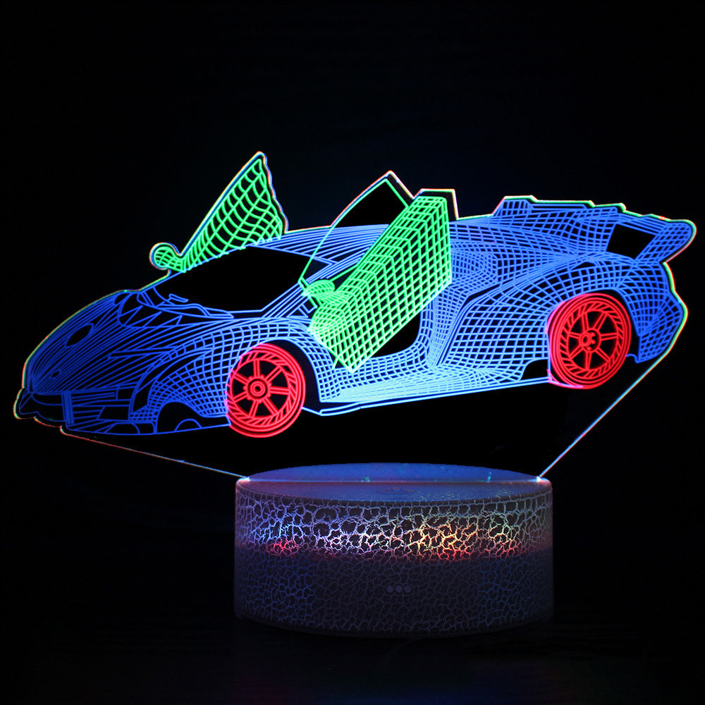 Customizable 3D LED Light With Interchangeable Acrylic Discs 6