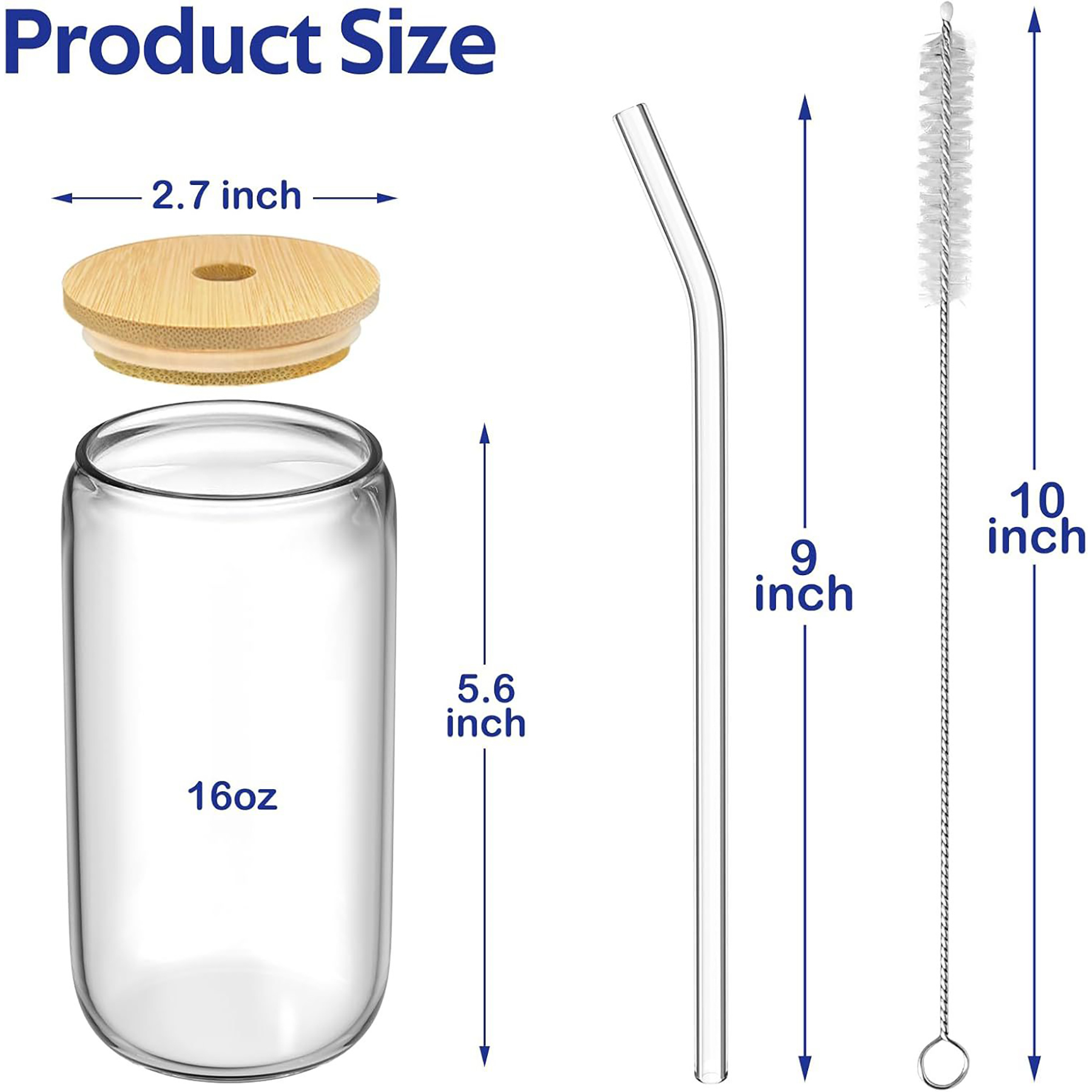 16 Oz Cola Cup with Bamboo Lid and Straw 3