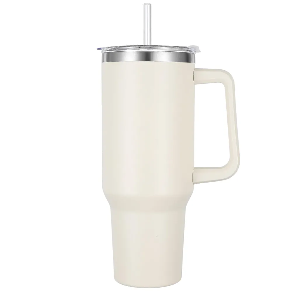 40oz. Insulated Tumbler with Handle and Straw 14