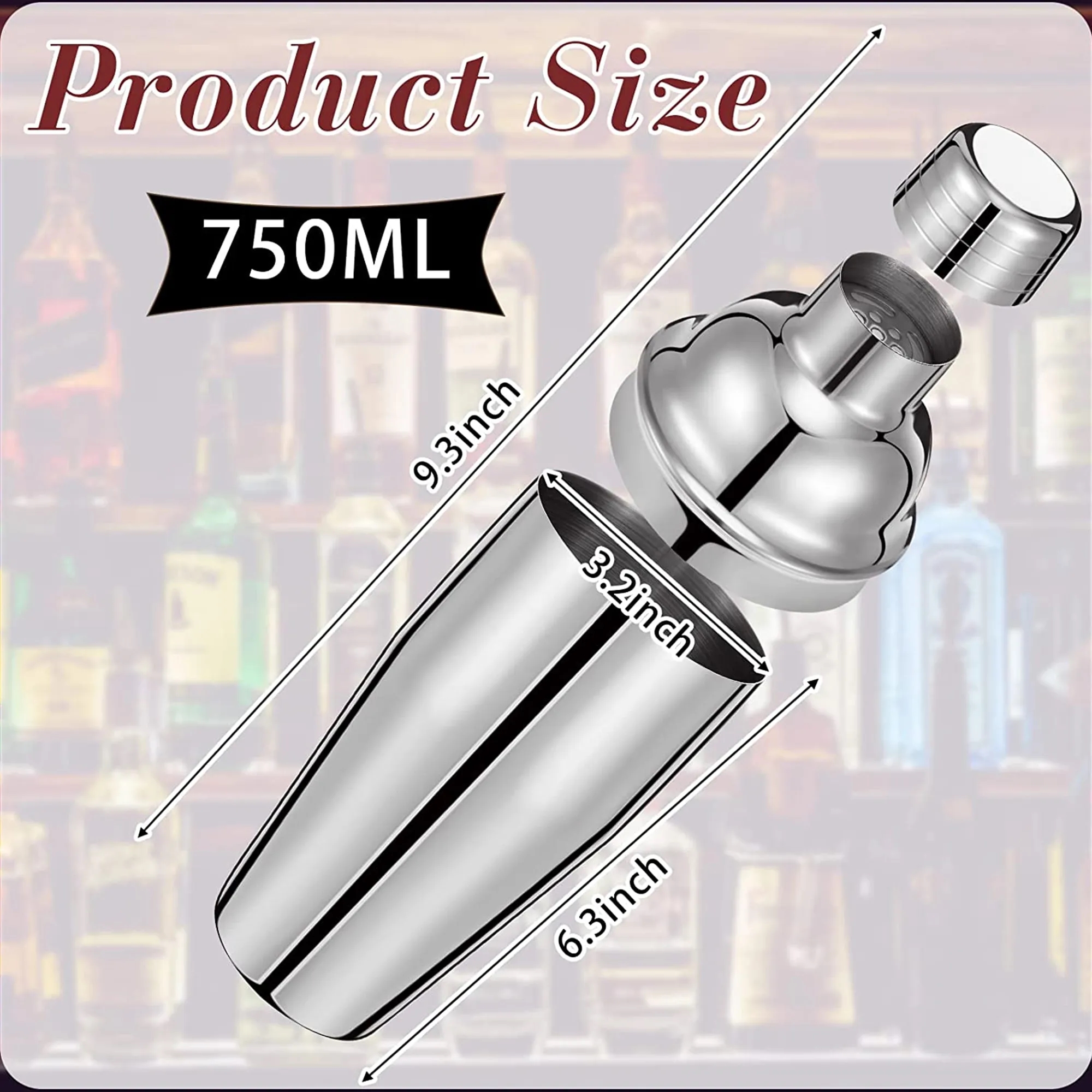 MOQ 100pcs 25oz Stainless Steel Shaker Cup 2
