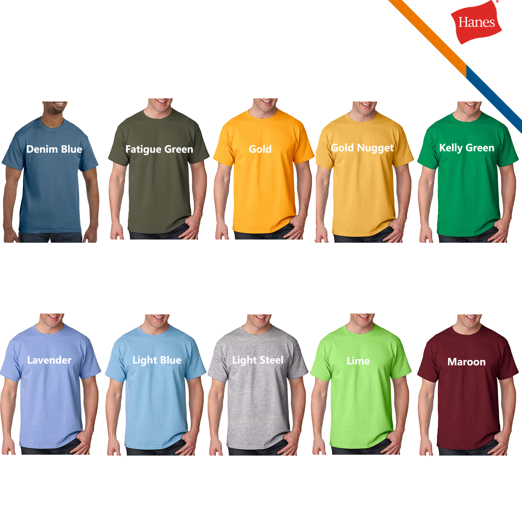 Hanes® 6.1 oz 100 % Cotton Preshrunk T-shirts 6
