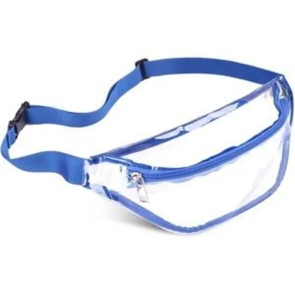 Clear Transparent PVC Fanny Pack Bag W/Zipper Pocket 2