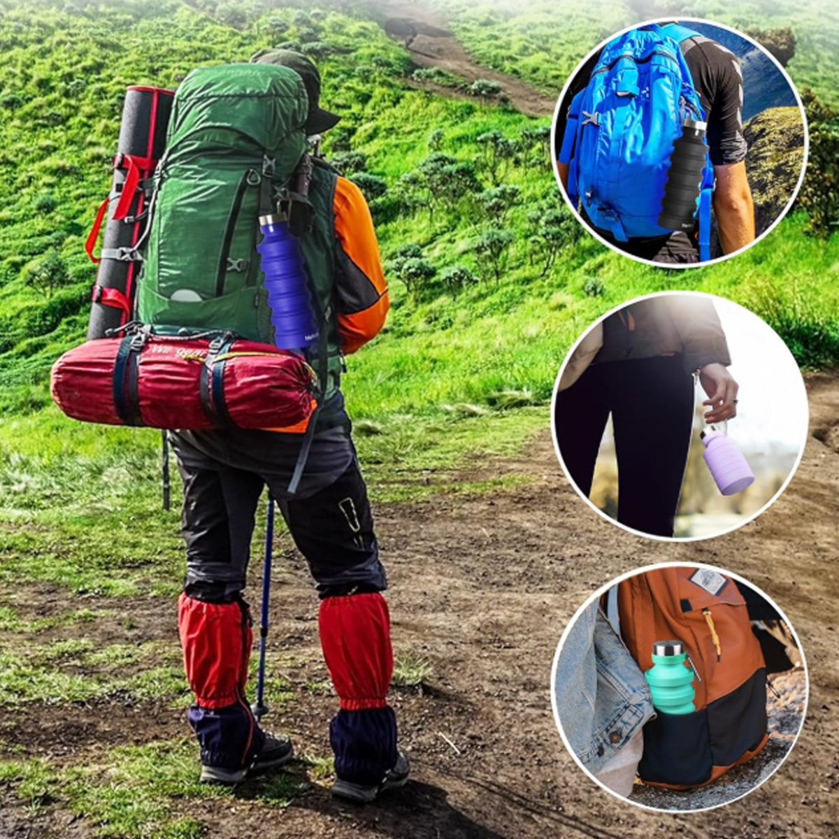 17oz Collapsible Silicone Travel Bottle 9