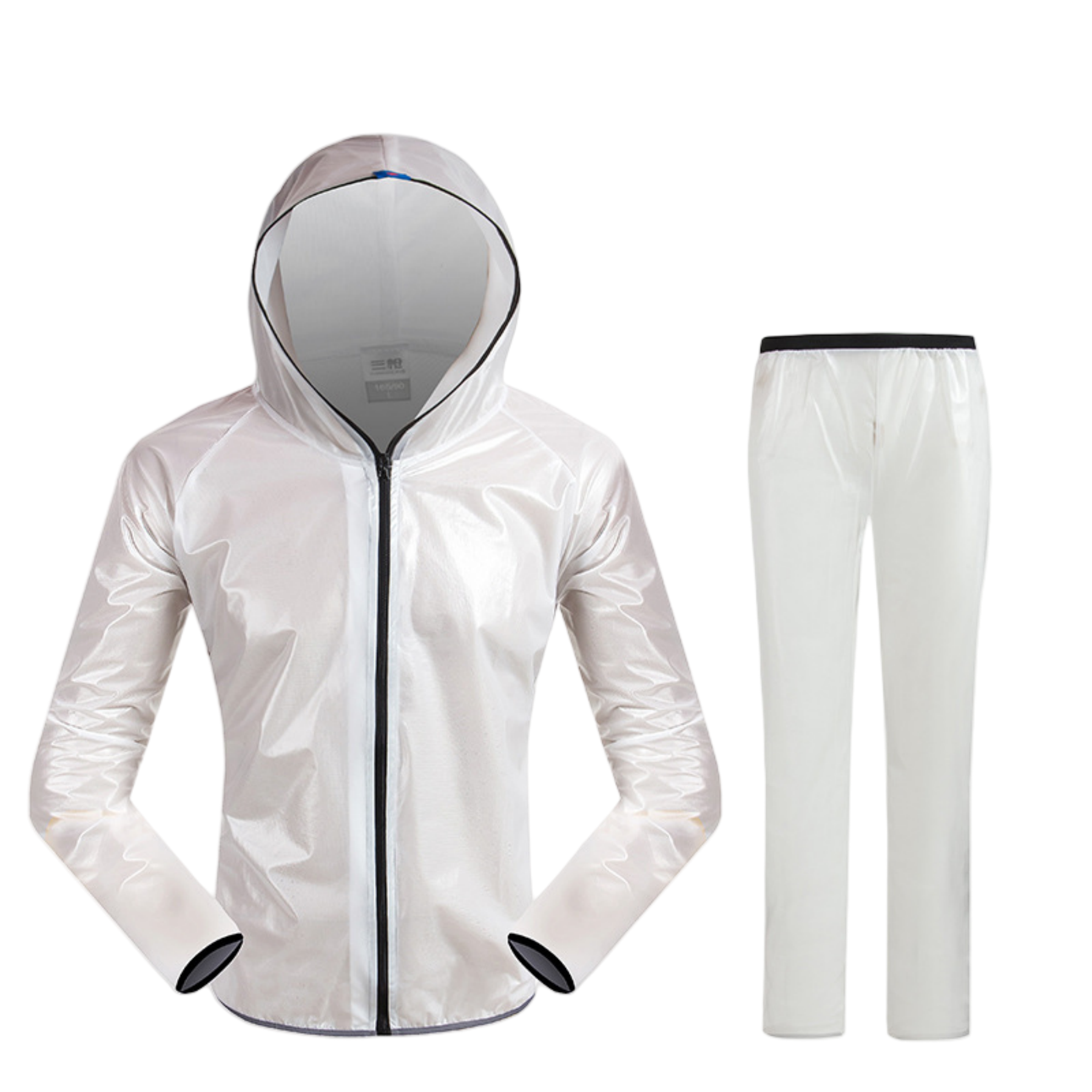 Breathable PU Raincoat Suit Reflective Poncho Jacket 6
