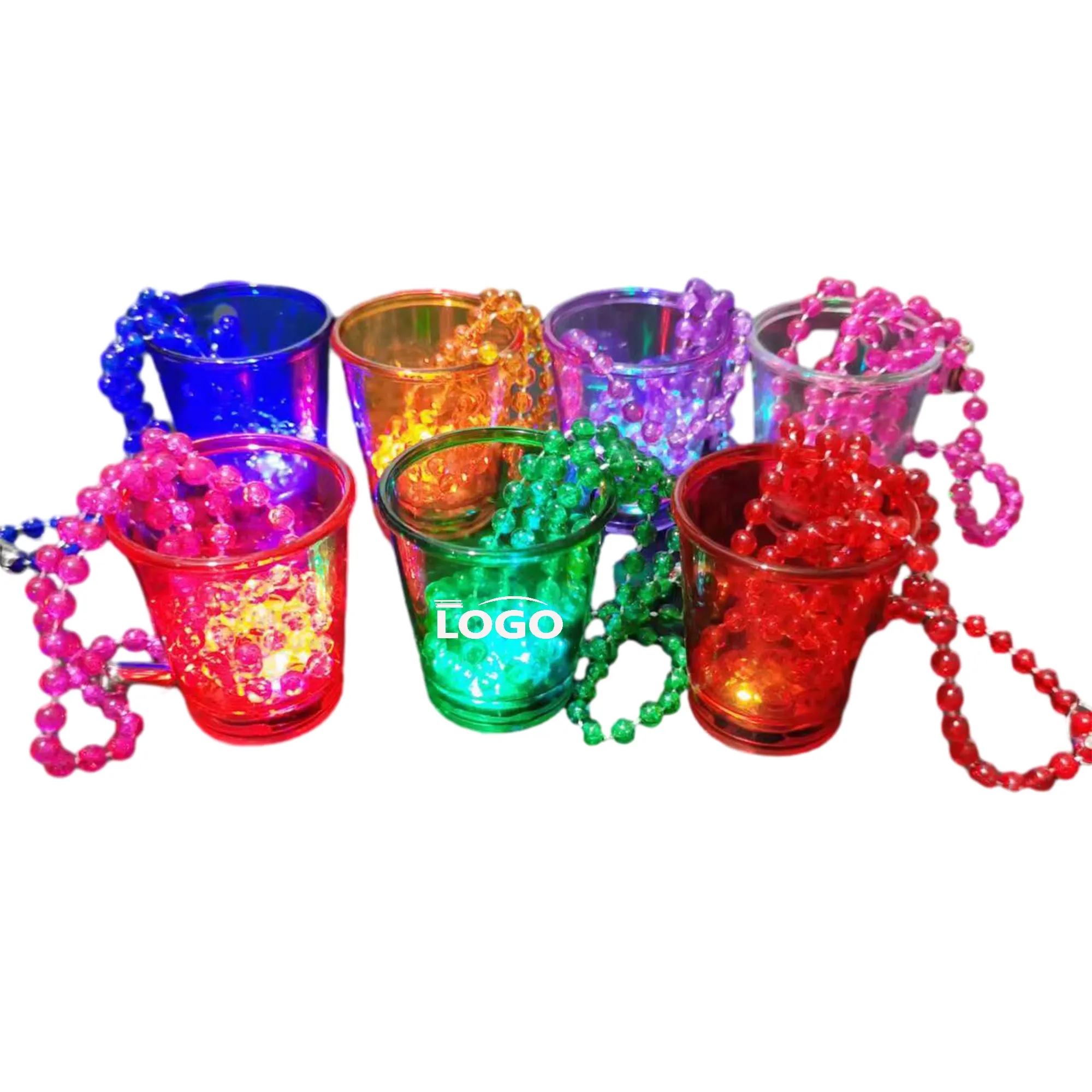 Led Lighting Clear Party Glass Necklace MOQ 50Pcs 3
