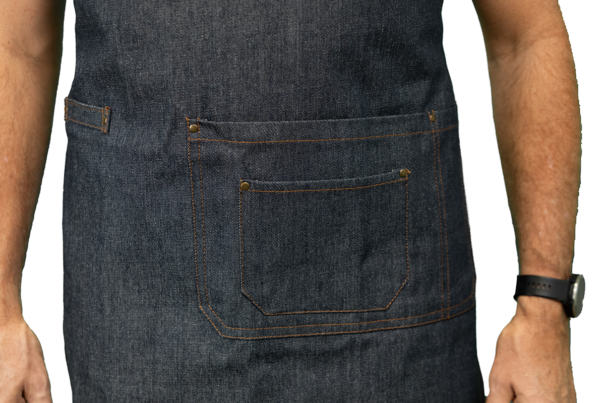 NEW Kitch Style Bib Apron - Denim with Grommets 4