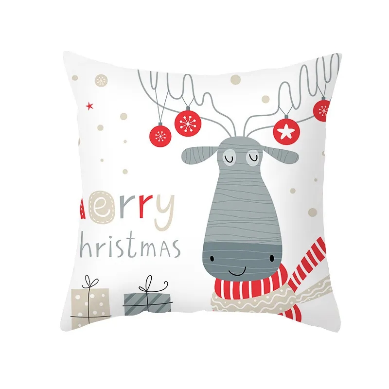 18"x18"Christmas Peach Velvet Pillowcase 7