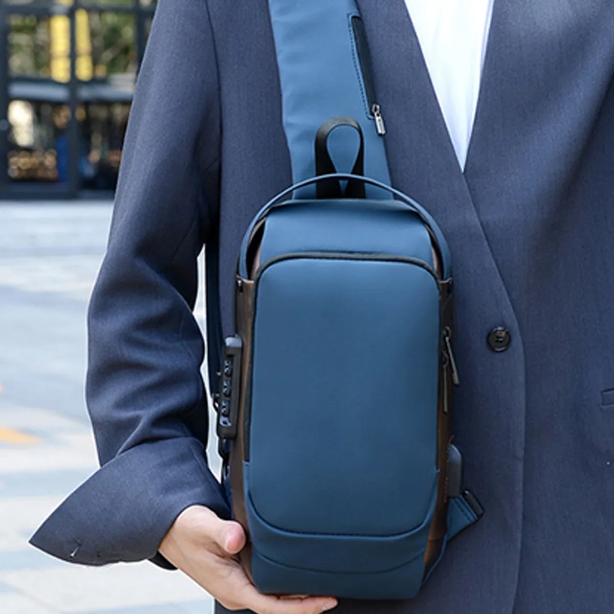 Waterproof Anti-Theft Crossbody Sling Bag W/ Integrated Lock 5