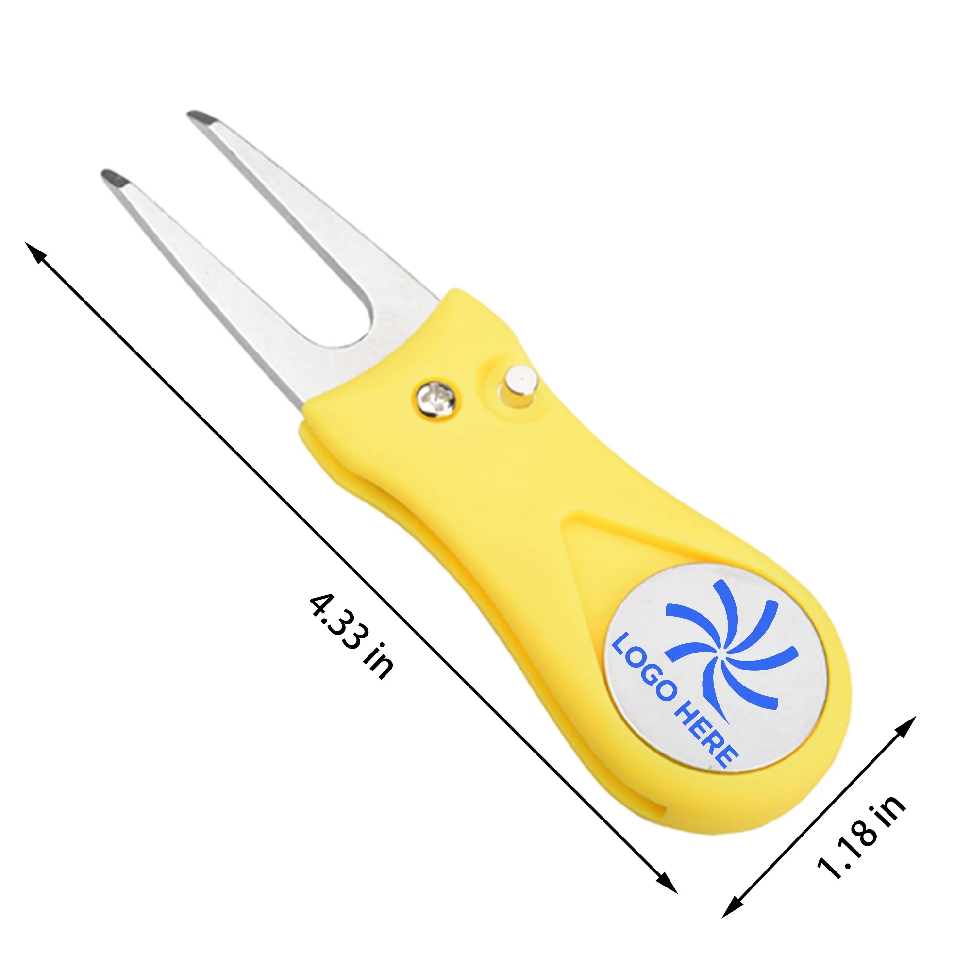 MOQ 10 Foldable Golf Divot Tool With Mark 3