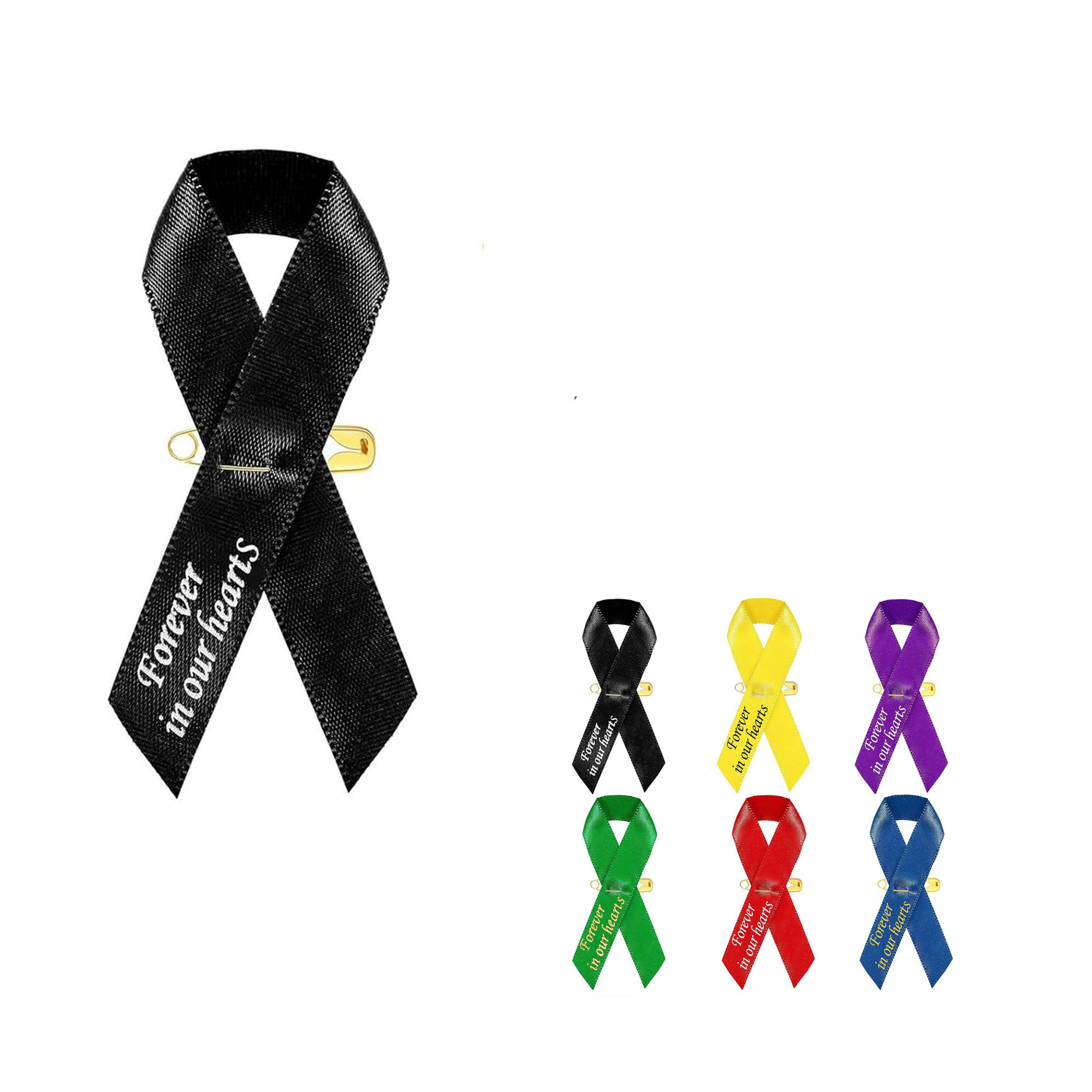 Classic Ribbon Lapel Pin For Memorial And Funeral 2
