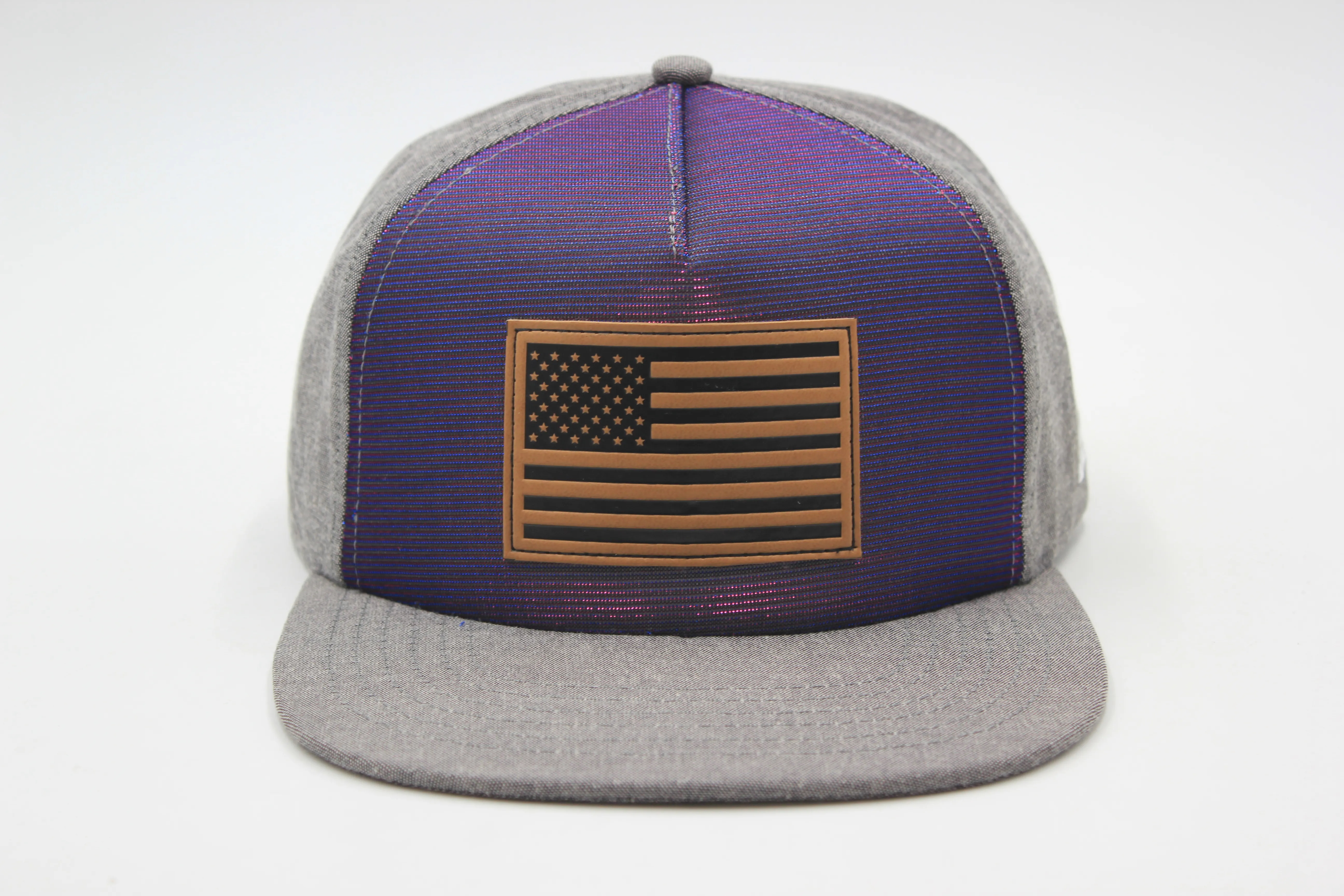 Trucker Cap 5 Panel Mesh Back SnapBack Woven Patch