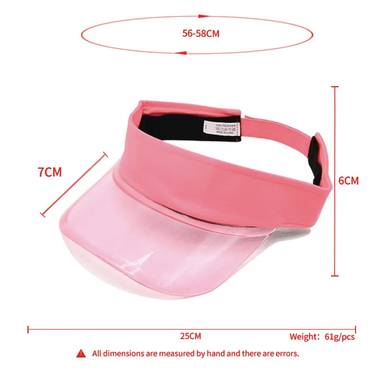 PVC Solar Transparent Bingo Visor Poker Sun Hat 2