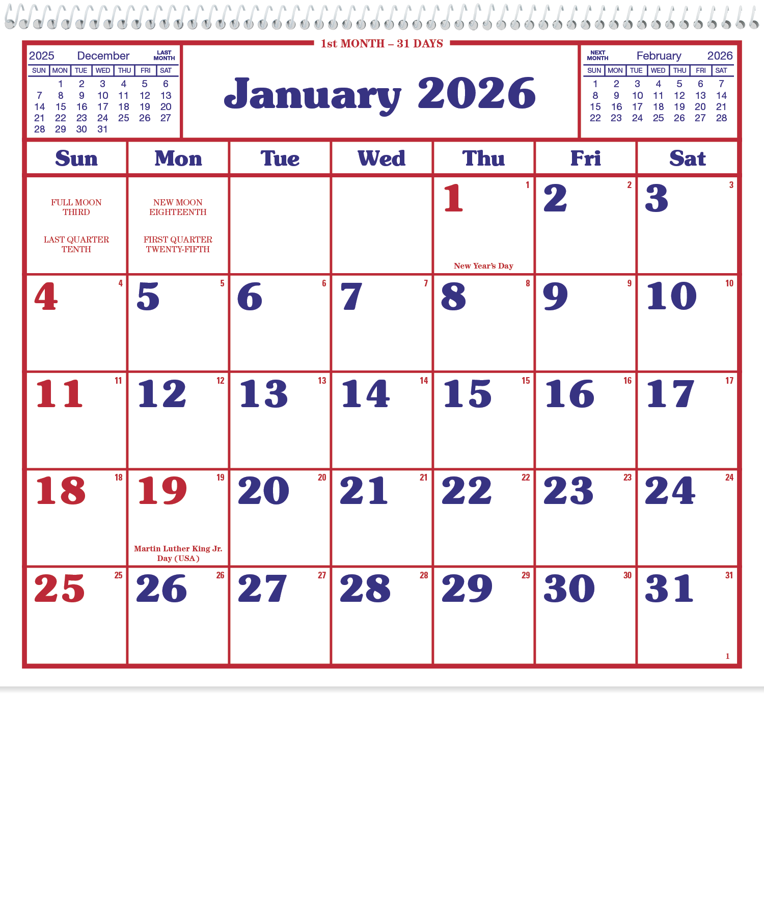Skinner & Kennedy™ Home/Office Appointment Calendar