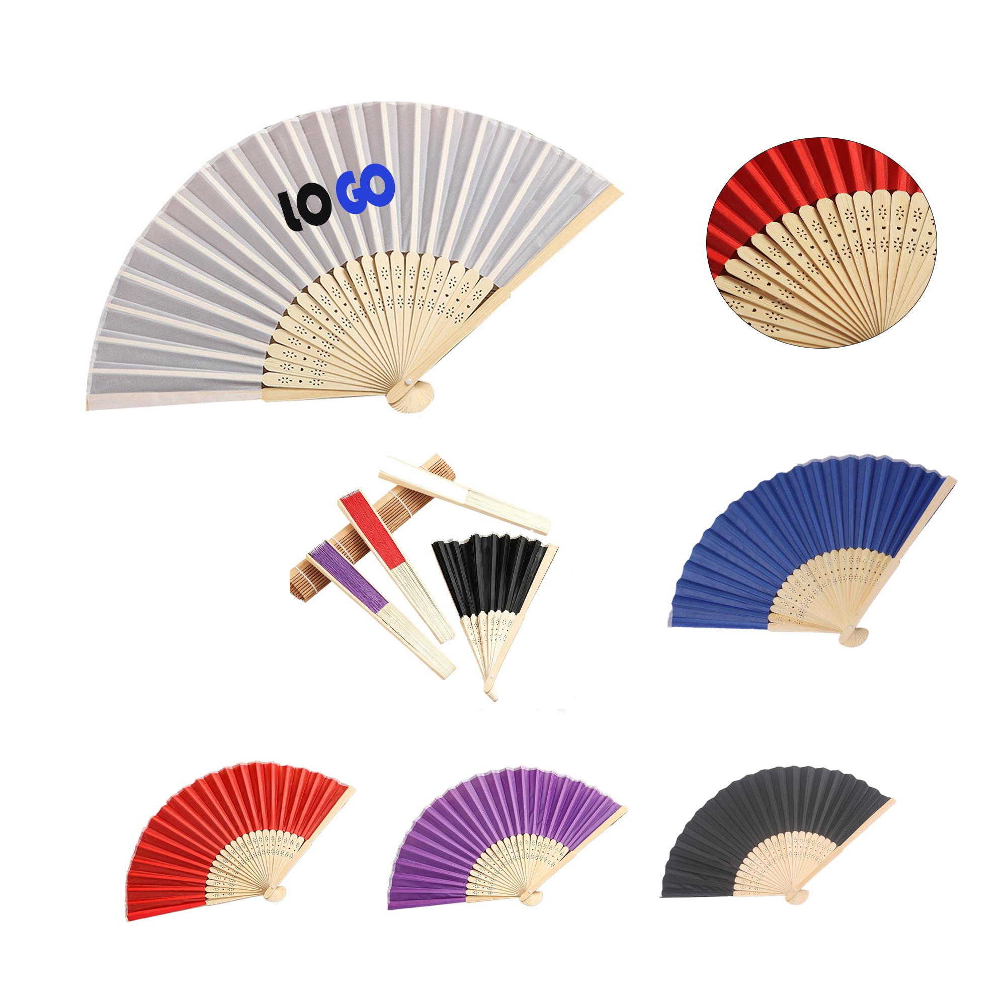 Polyester Folding Fabric Fan 2