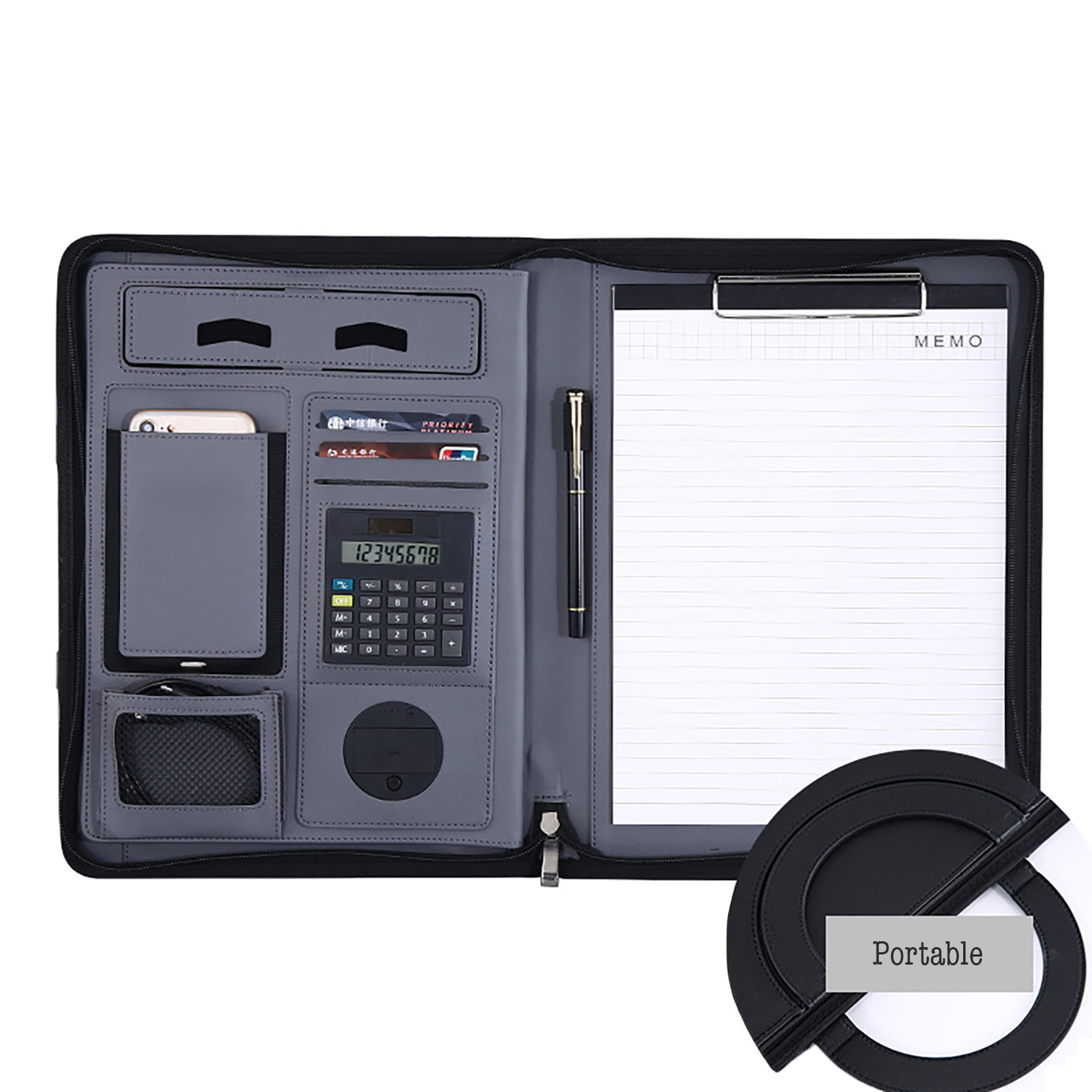 Multi-Function File Folder with Wireless Charging Stand 8