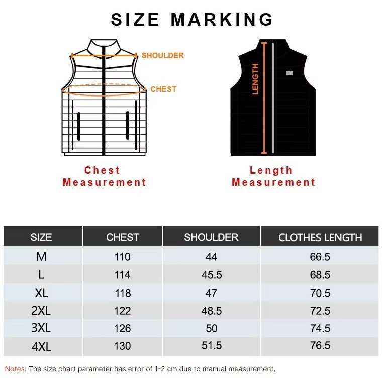 9 Areas Heating Gilets Soft Shell Bodywarmer Heated Vest Jackets For Unisex 2