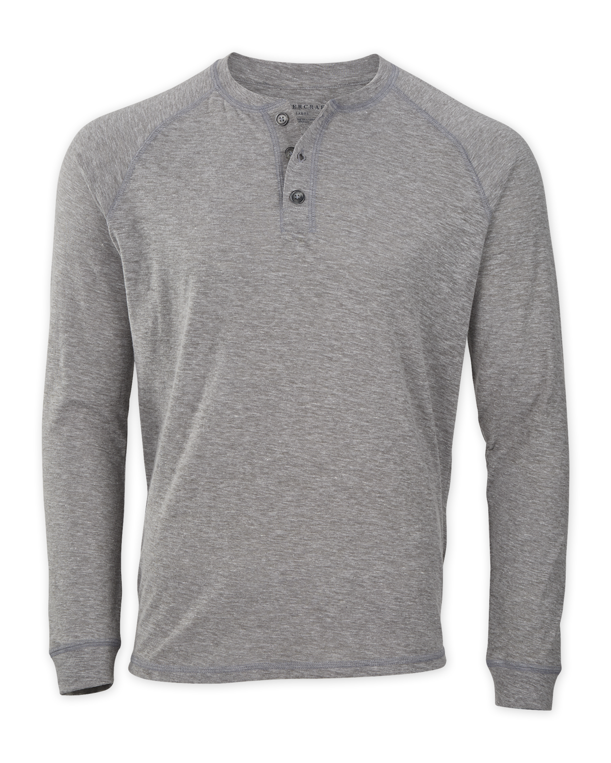 BOXERCRAFT MEN'S HENLEY LS TEE 5