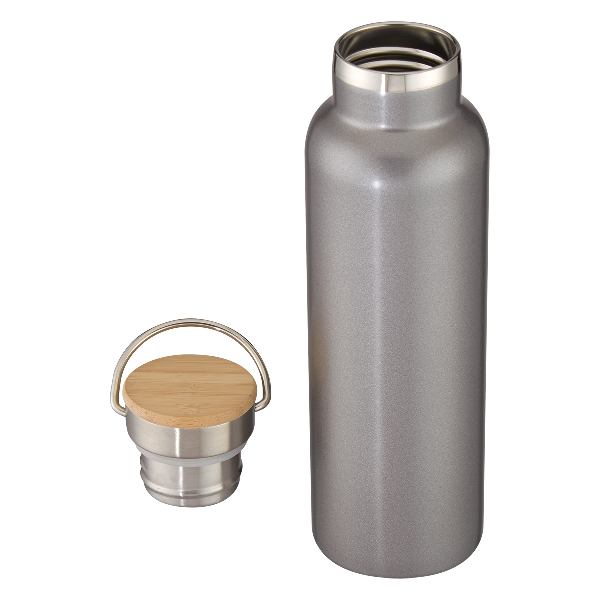 21 Oz. Tipton Recycled Stainless Steel Bottle With Bamboo Lid, custom water bottle with logo imprint 30