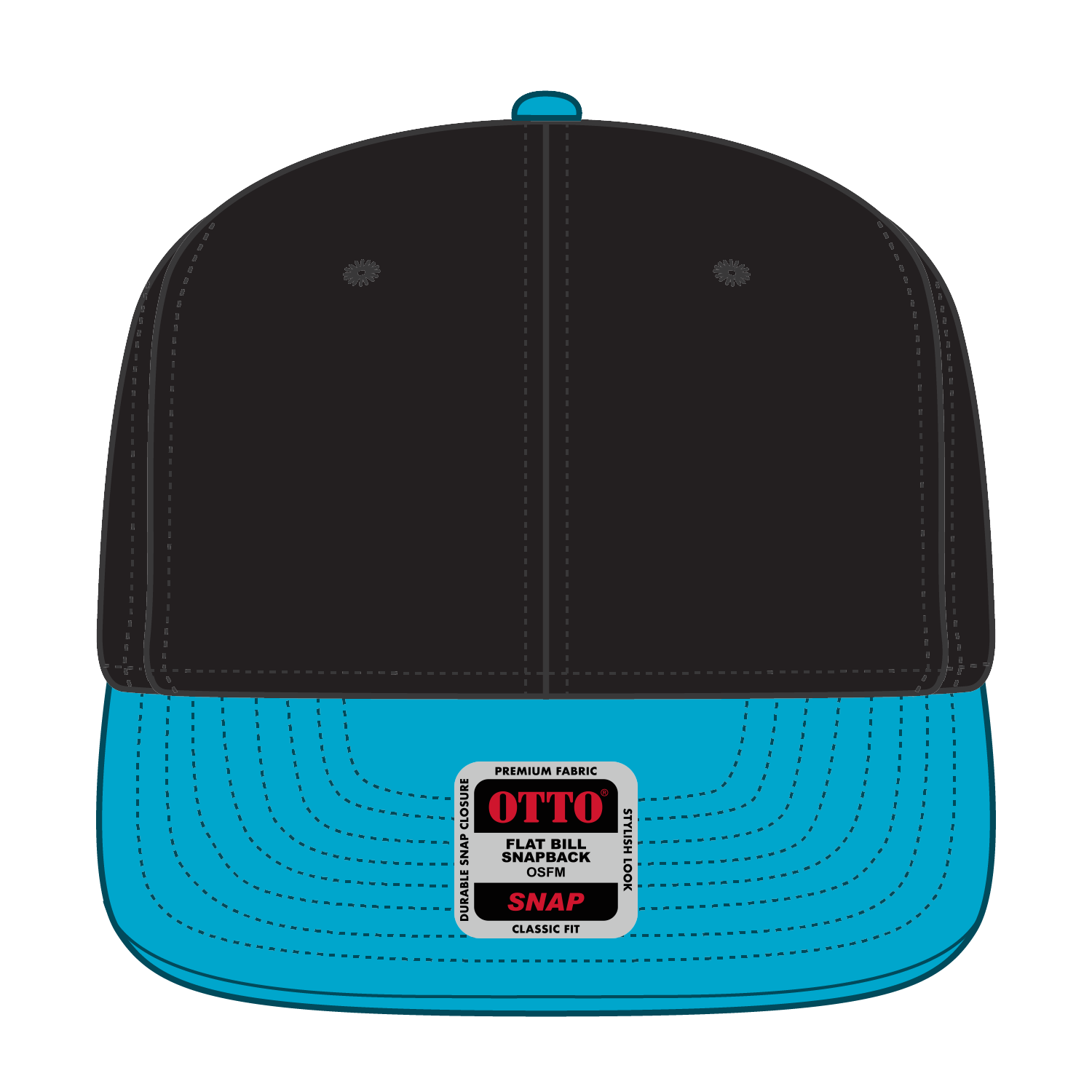 OTTO CAP® OTTO SNAP 6 Panel Pro Style Snapback Hat 135
