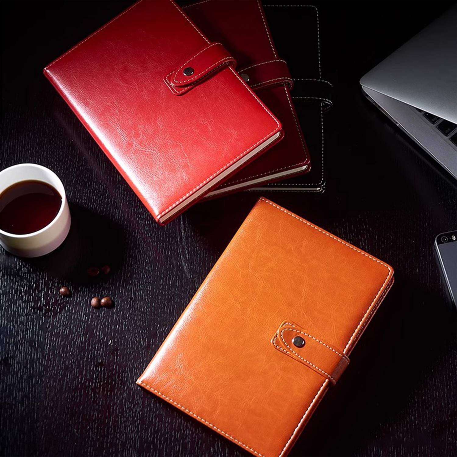 A5 Classic PU Leather Notebook W/ Button 6