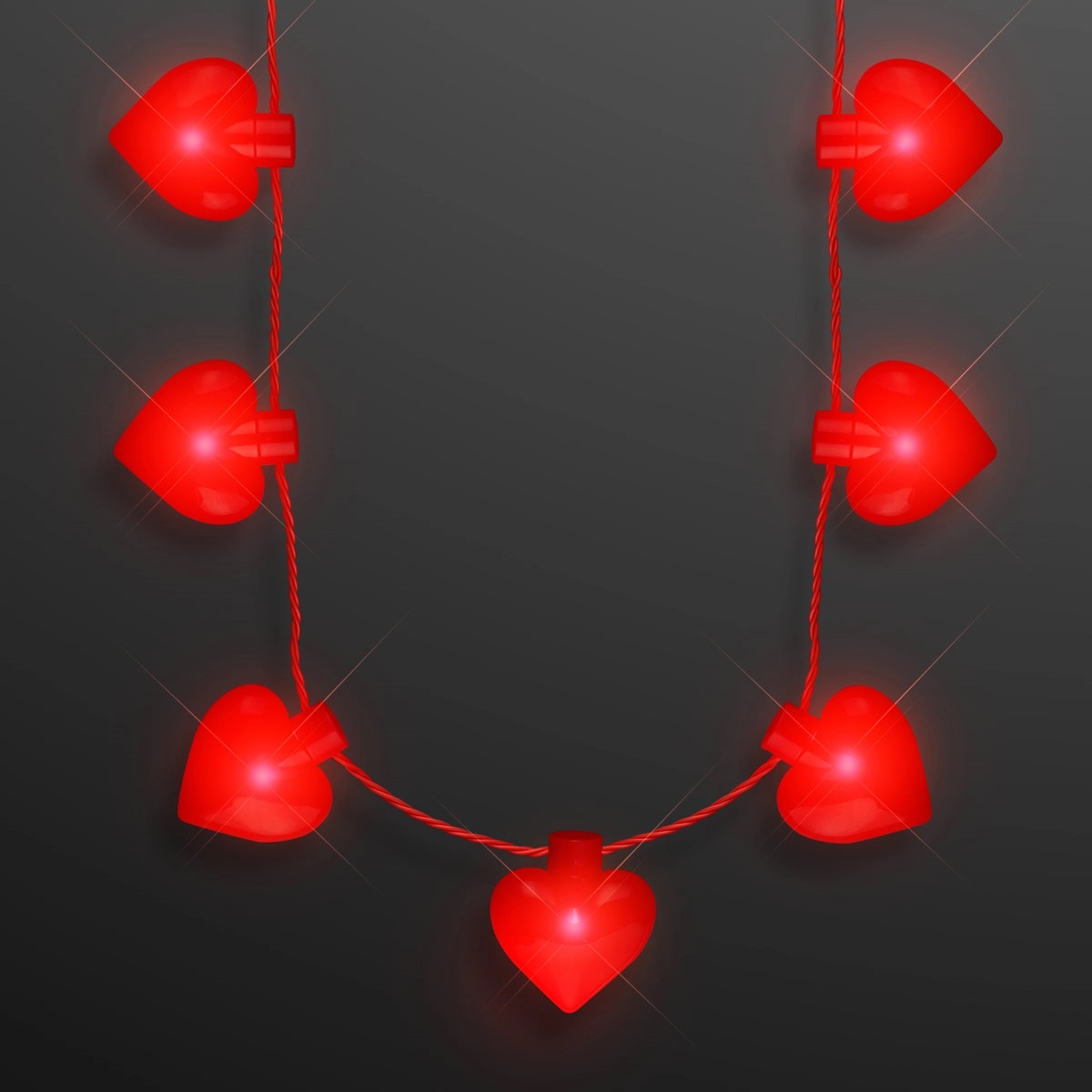 Valentine Hearts String Lights Necklace 5