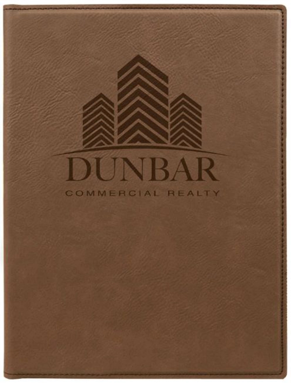 Light Brown Leatherette Mini Portfolio w/Notepad (7 x 9") 1