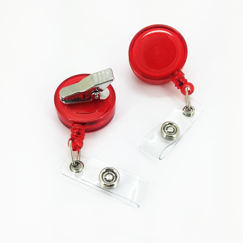 Round badge holder with rotating clip 3