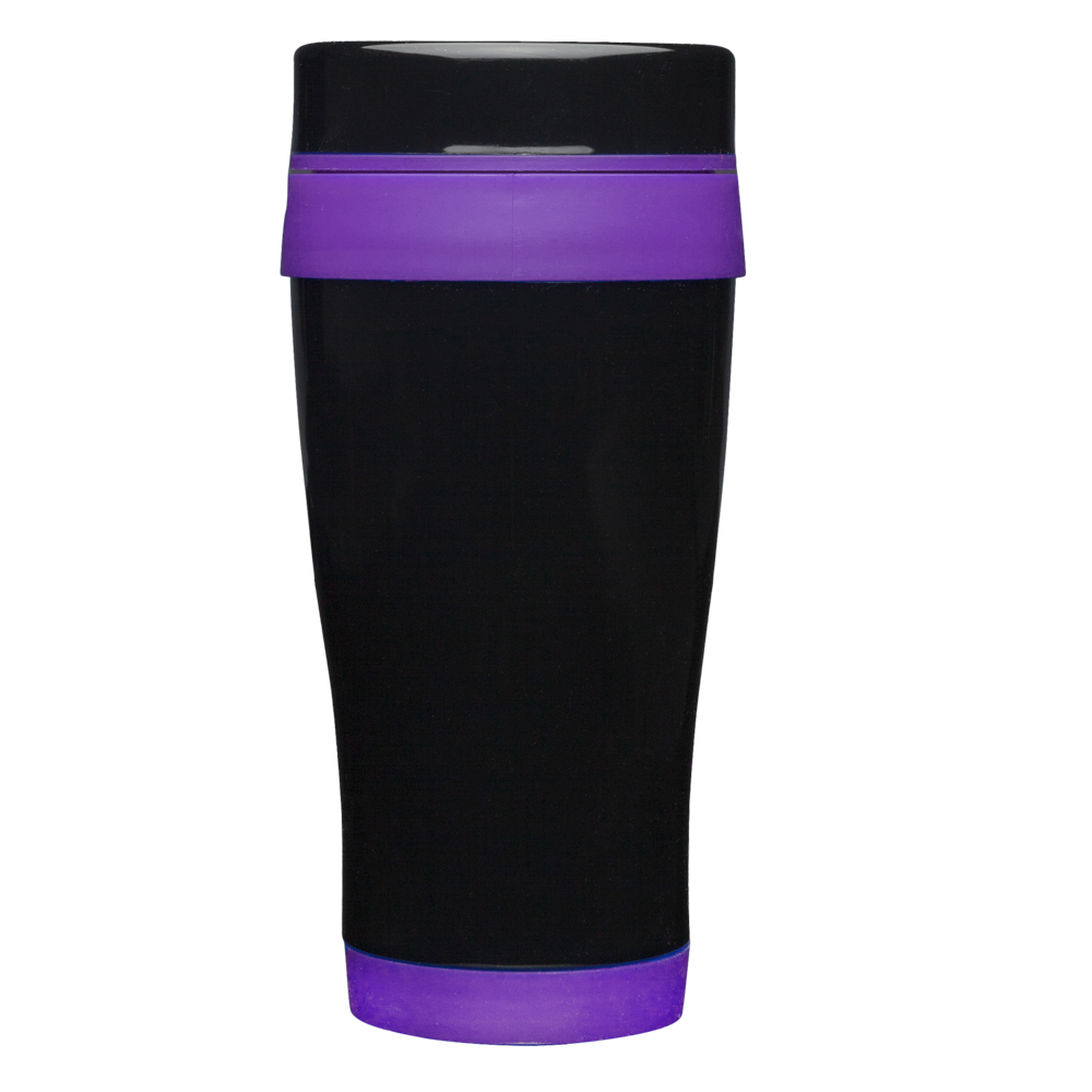 16 oz Black Stainless Steel Travel Mug 7
