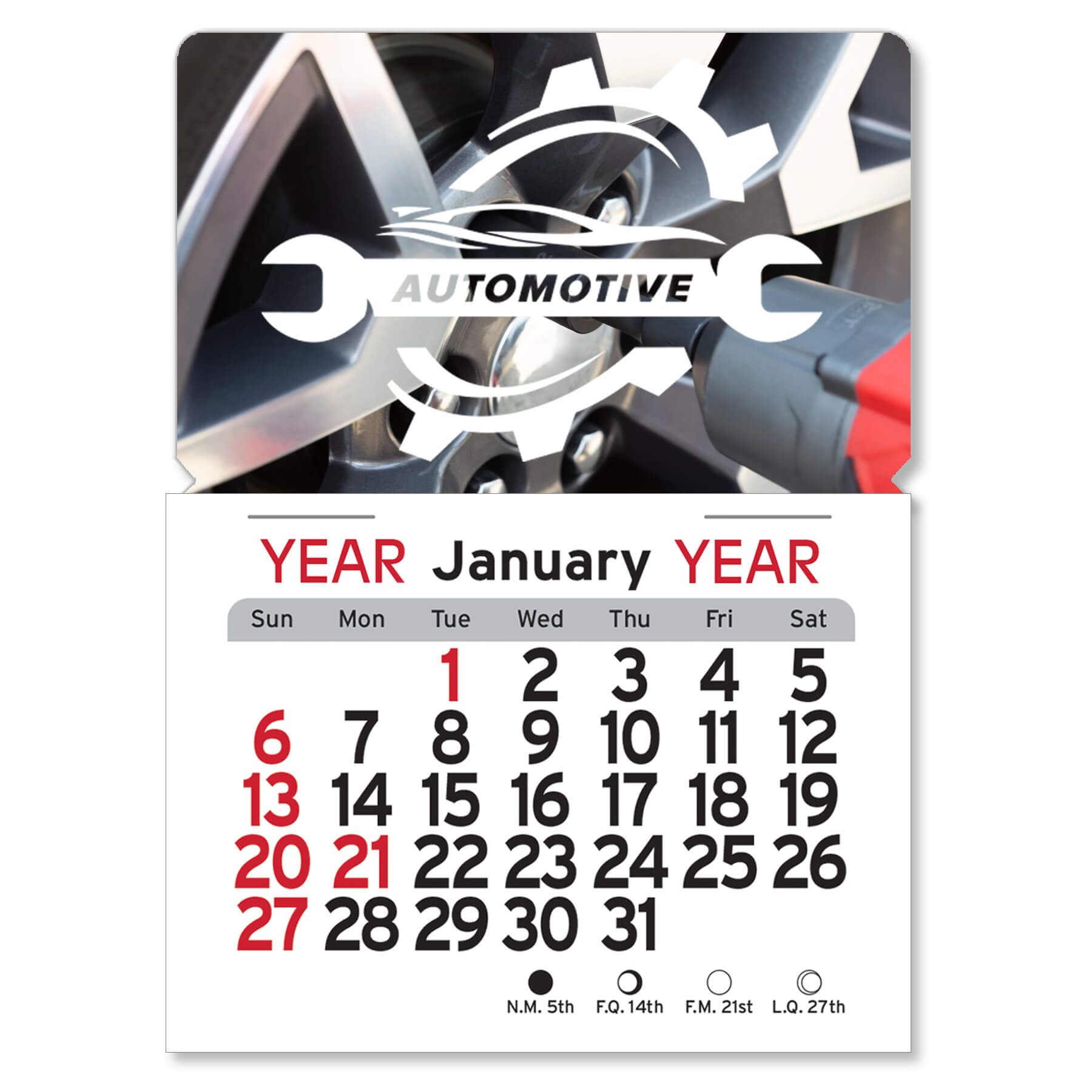Magnetic Peel-N-Stick® Calendar - Rectangle 5