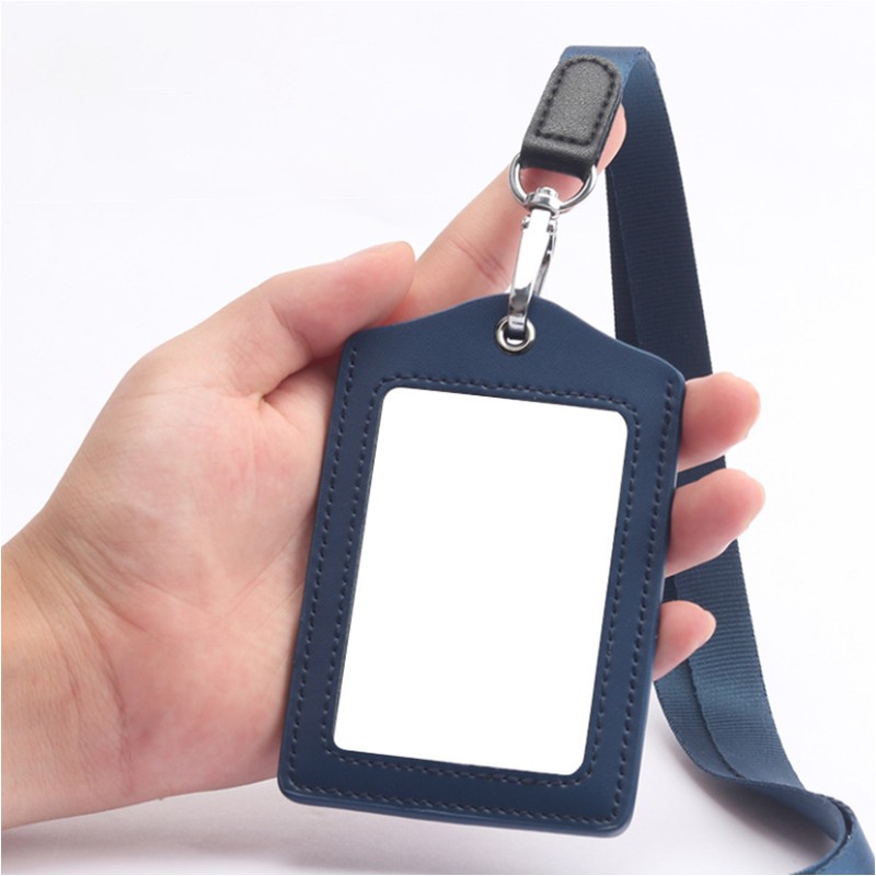 Genuine Leather Badge Holder with Lanyard 3
