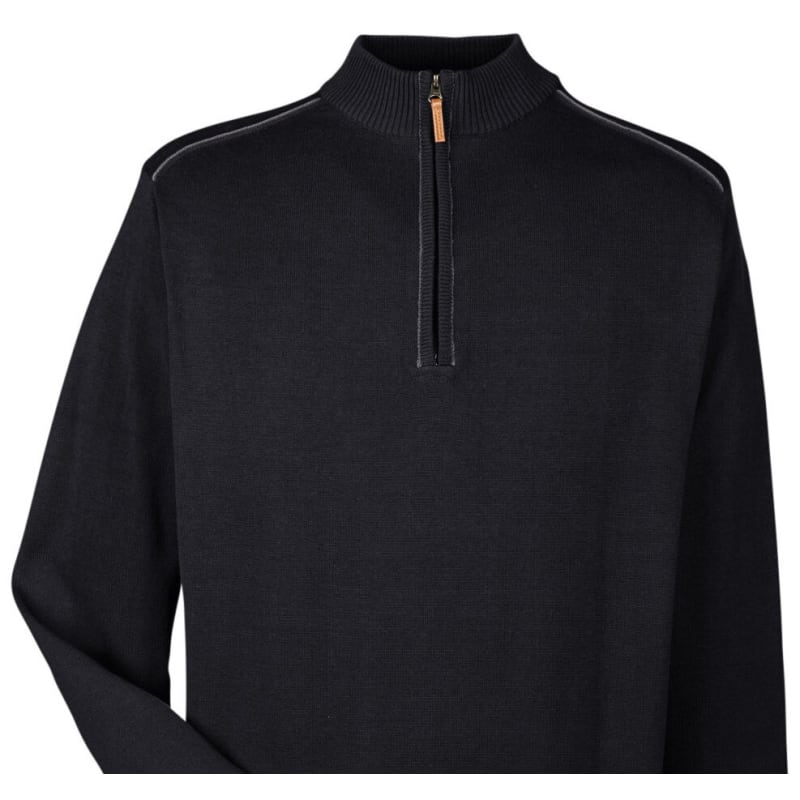 Devon & Jones Men's Manchester Fully-Fashioned Quarter-Zip Sweater 5