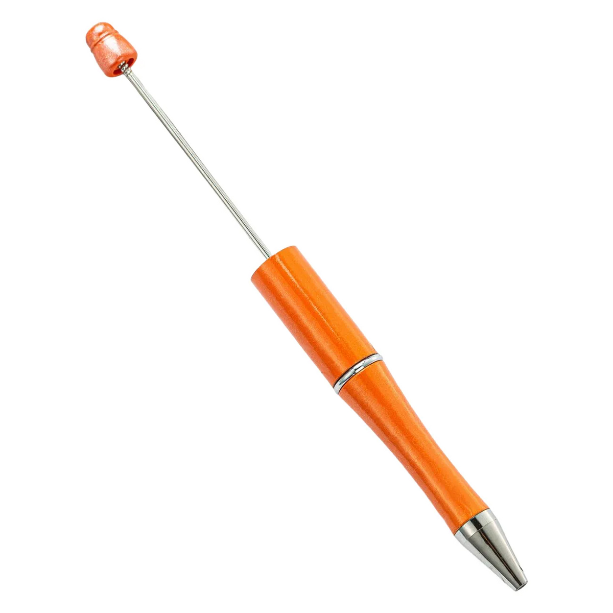 Durable Plastic Pen with Bead Decoration Option 40
