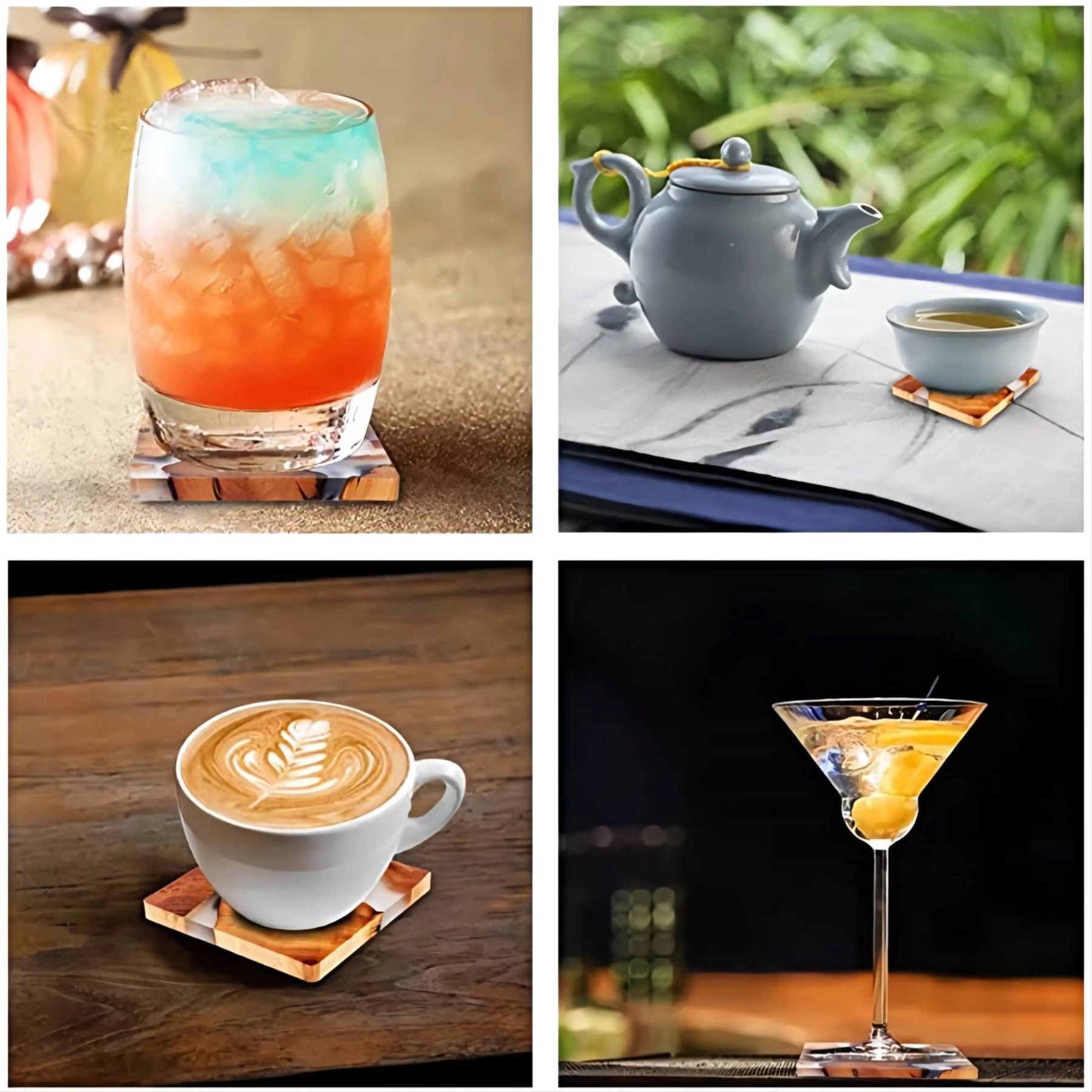 Wood Coasters for Drinks 2