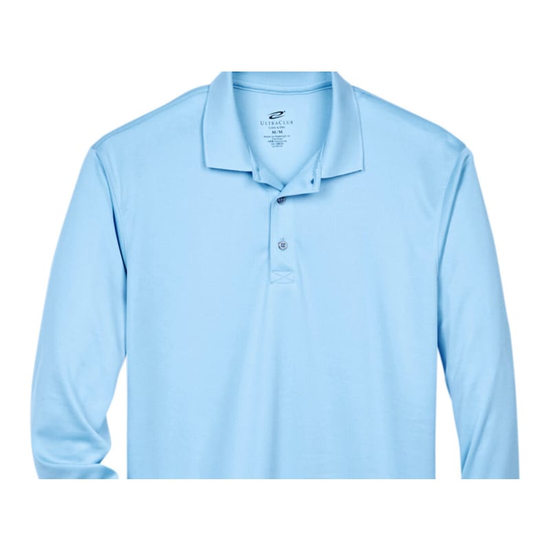 UltraClub Adult Cool & Dry Sport Long-Sleeve Polo 15