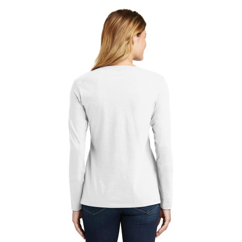 Port & Company Women's Long Sleeve Fan Favorite V-Neck Tee. 76
