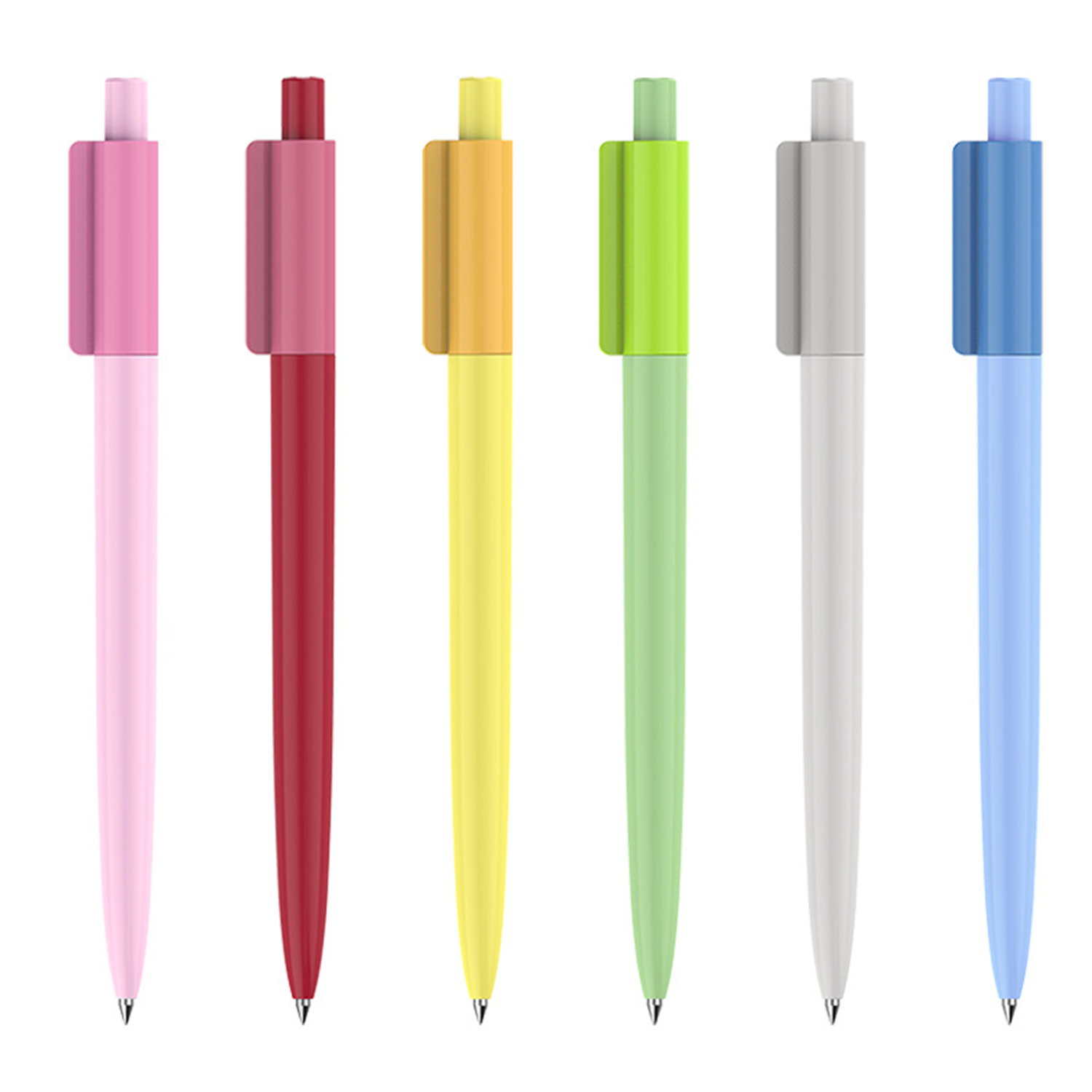 Click Mechanism Plastic Ballpoint Pen 5