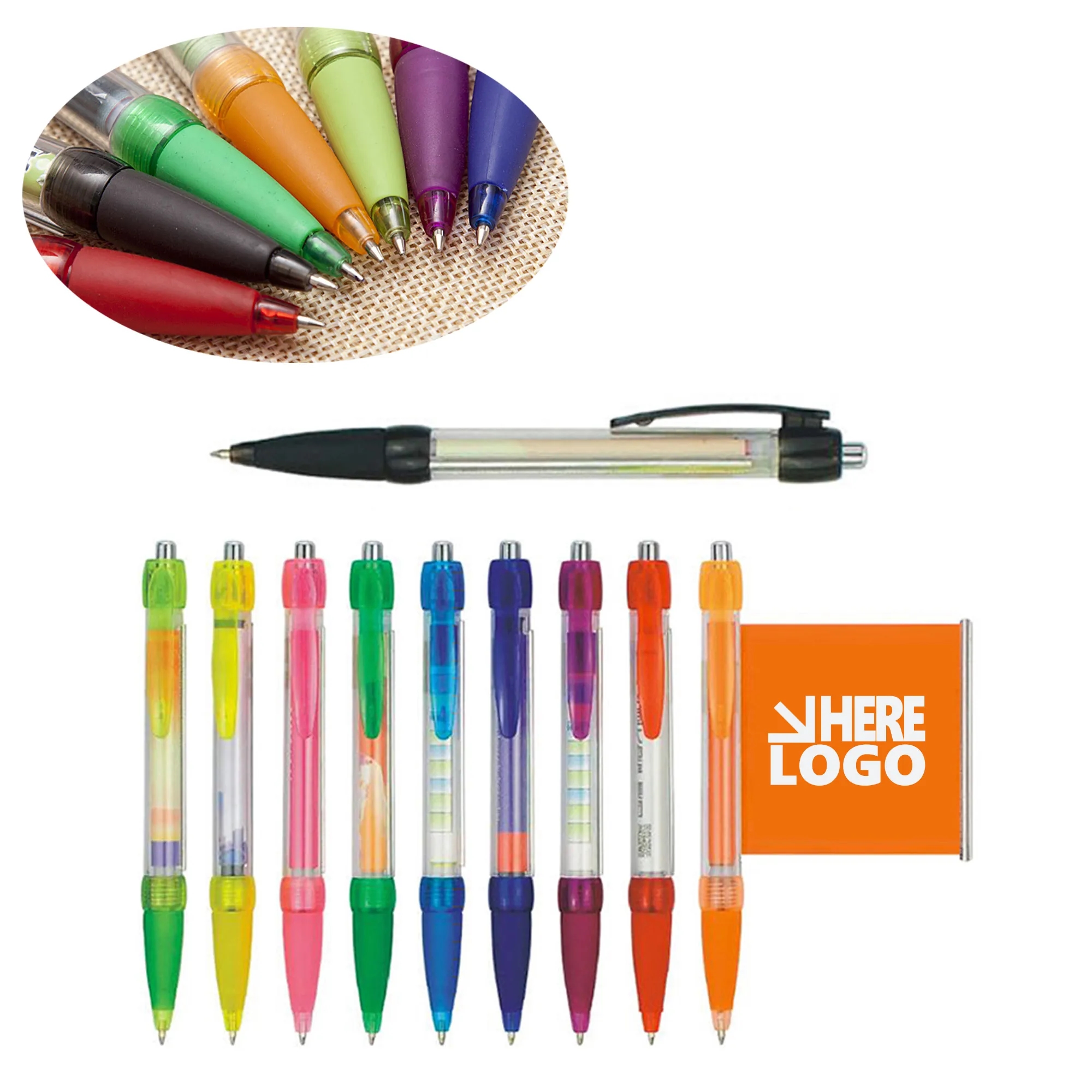 0.7mm Blue Ink Flag Pen