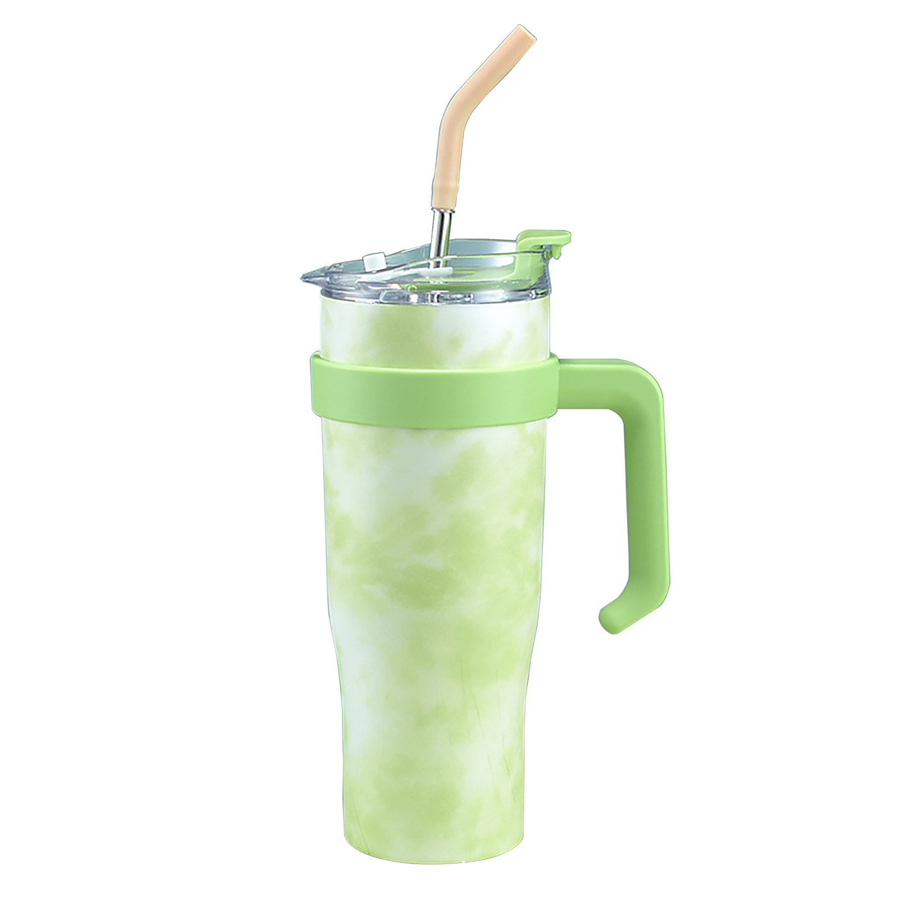 40oz Tumbler with Handle and Straw Lid Stainless Steel 7