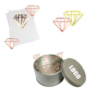 Diamond Shaped Paper Clips in Tin Box 7