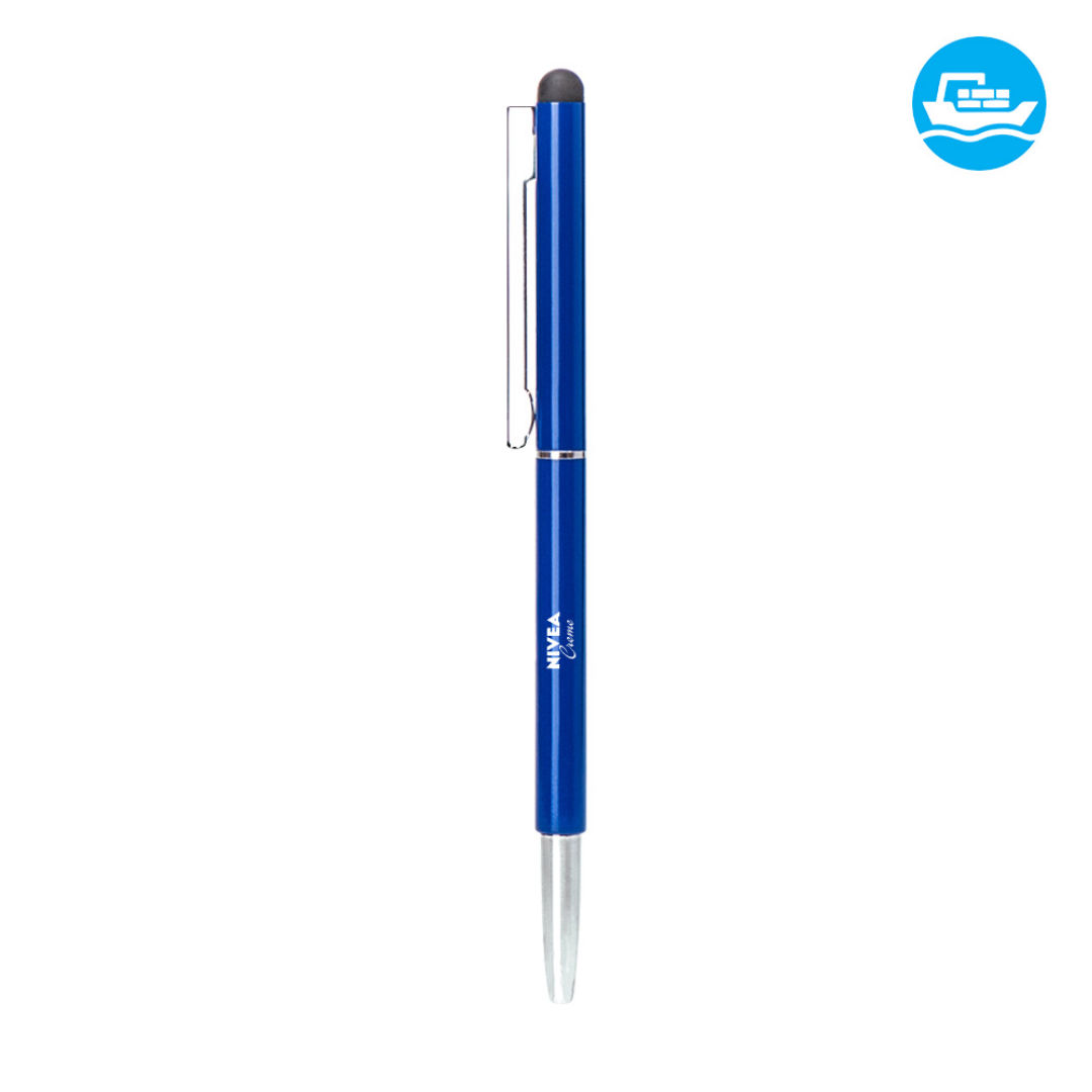 Brass & Stainless Steel Pen with Stylus - Ocean